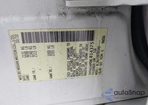 2011 Nissan Maxima 3.5 Sv из США, поврежденный, VIN 1N4AA5AP0BC814375